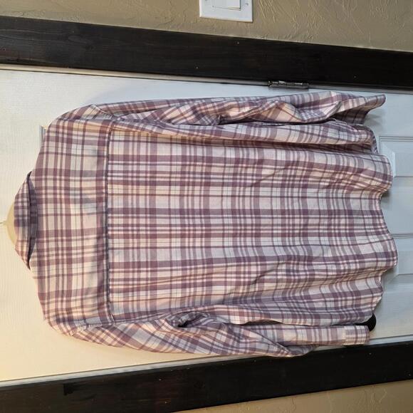 Jachs Girlfriend Women's Purple Plaid Button-Up Shirt- XL - Picture 6 of 9